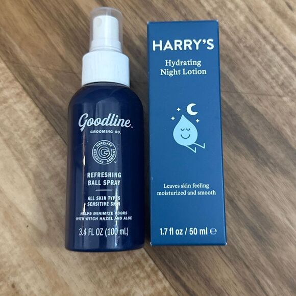 Goodline Men’s Ball Spray and Harry’s Refreshing Night Lotion NIB - Picture 1 of 3
